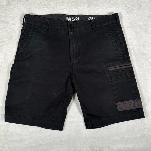 FXD WS3 Mens Workwear Casual Cargo Shorts w/ Pockets Black Size 36 - Picture 1 of 15